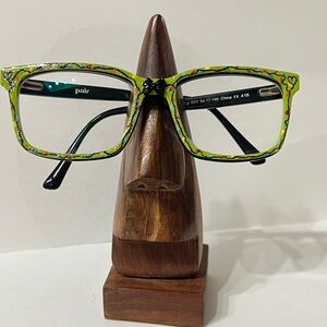 ✨Hand-Painted Christmas Lights Pair Eyewear Toppers – Green Holiday Frame